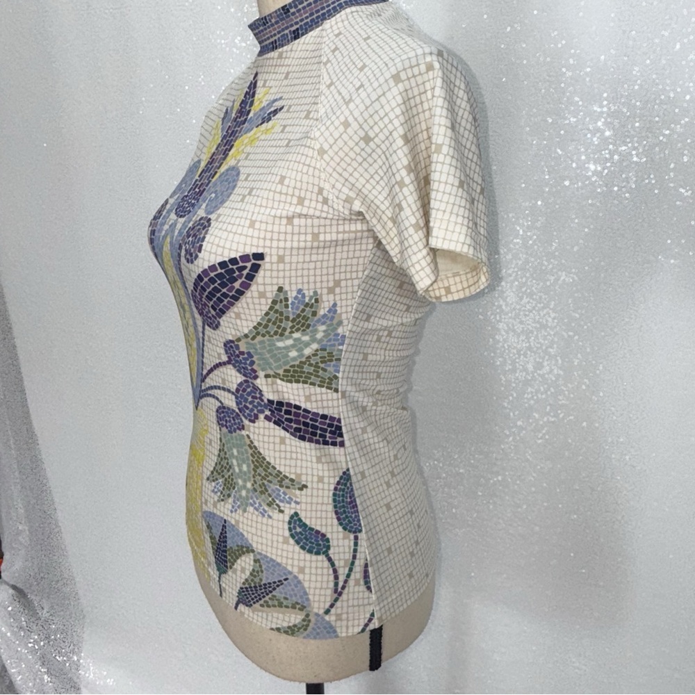 Tory Burch Mosaic Patterned Women's swim Top size small petite - Picture 7 of 16